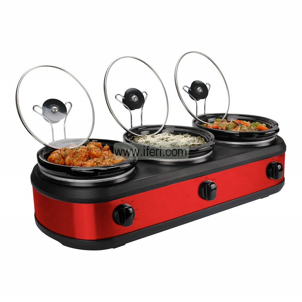 Miyako Electric Triple Slow Cooker & Buffet Server / Food Warmer TH-3015A