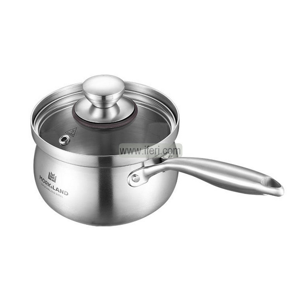 16cm Stainless Steel Belly Shape Milk Pan with Lid ALM6470