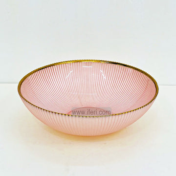 9.7 Inch Exclusive Golden Rim Glass Serving Bowl ALV0160