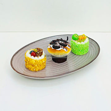 12.2 Inch Oval Shaped Ceramic Serving Tray, Dish CGA0164