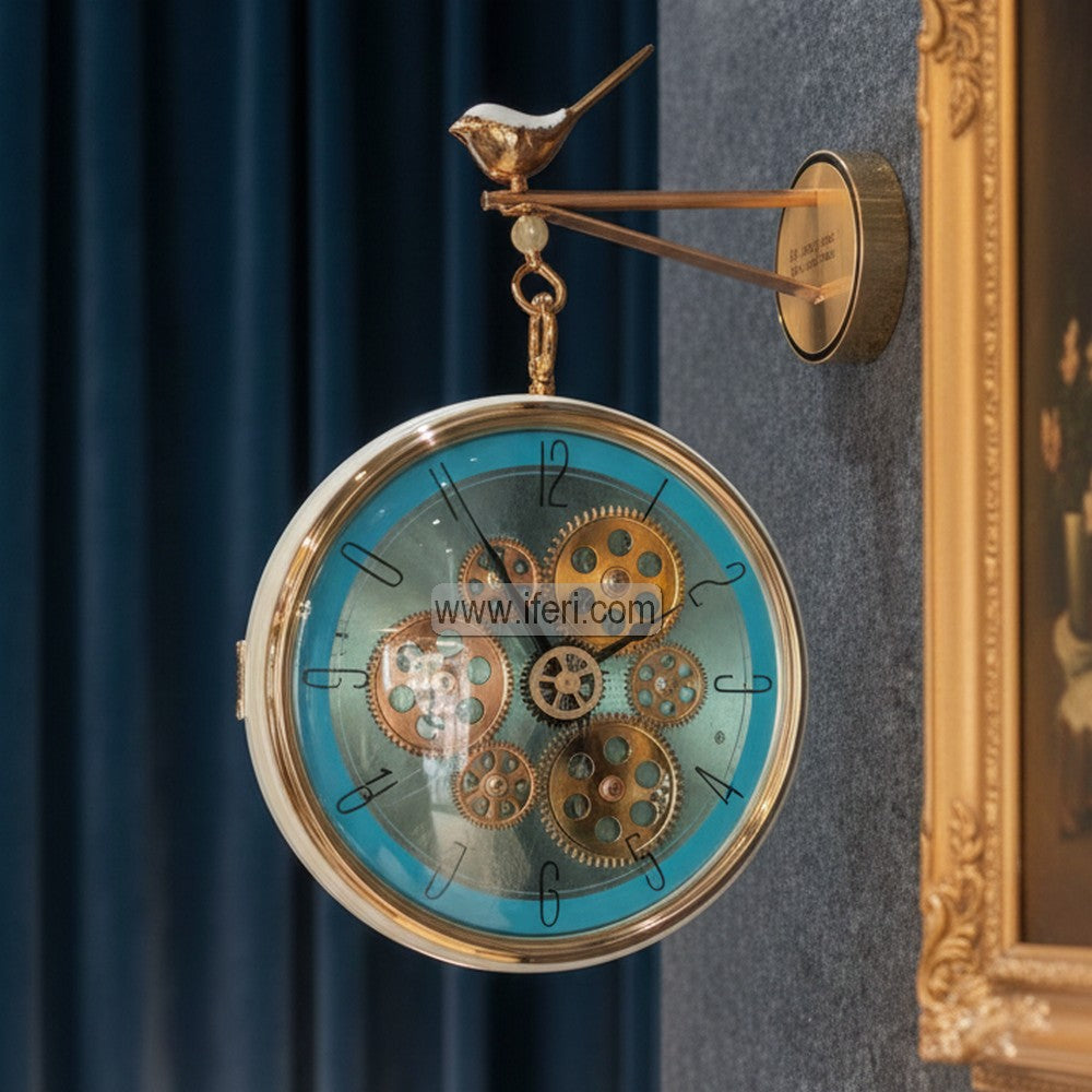 Luxury Double-Sided Retro Station Wall Clock / Living Room Clock HR2167