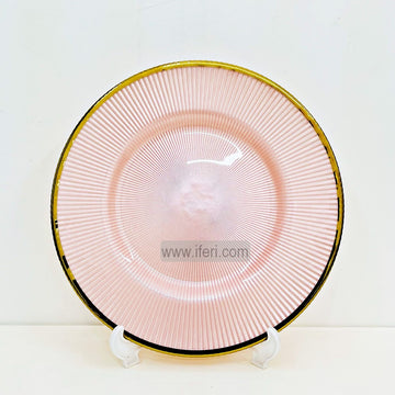 10.3 Inch Exclusive Golden Rim Glass Serving Plate ALV0167