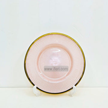 8 Inch Exclusive Golden Rim Glass Serving Plate ALV0168