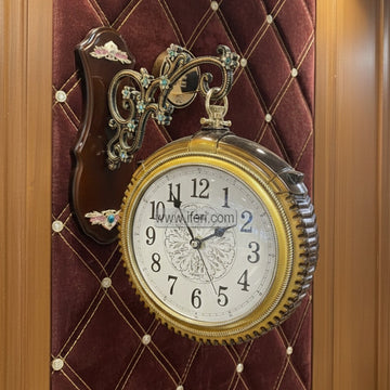 Luxury Double-Sided Retro Station Wall Clock / Living Room Clock HR2168