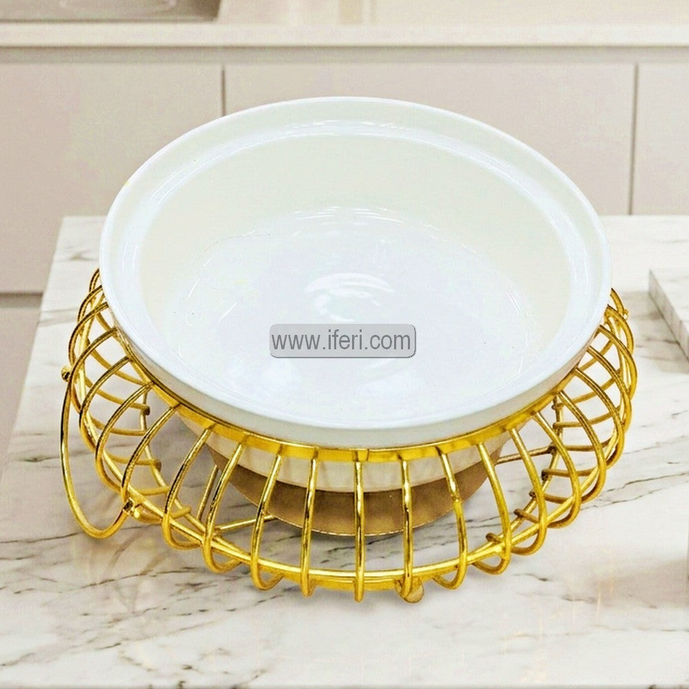 4 Liter Stainless Steel Exclusive Golden Chafing Dish Food Warmer with Lid AZM017