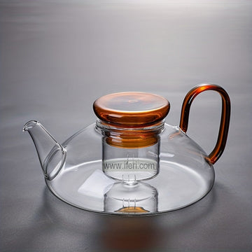 5.5 Inch Borosilicate Glass Tea Pot with Glass Infuser ALV0171