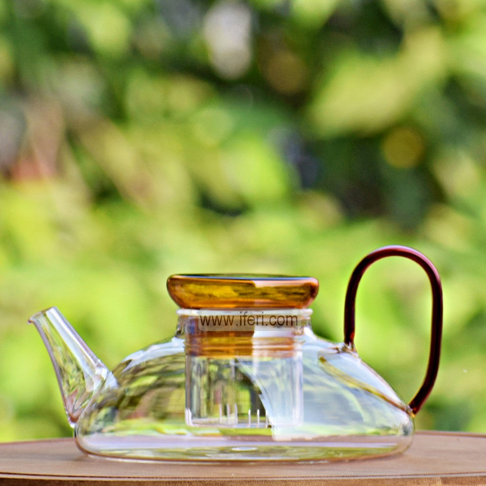 5.5 Inch Borosilicate Glass Tea Pot with Glass Infuser ALV0171