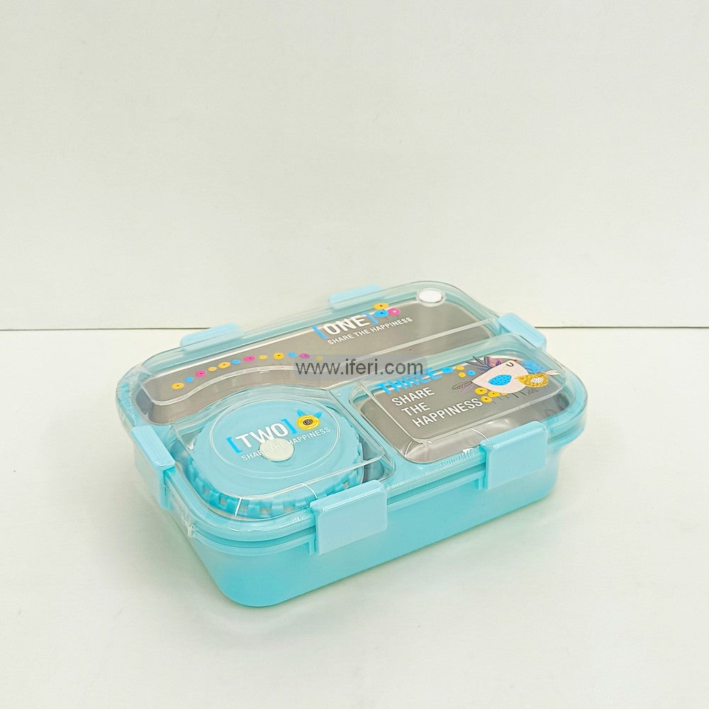 3 Part Airtight Stainless Steel Tiffin Box Food Container with Spoons SF0172