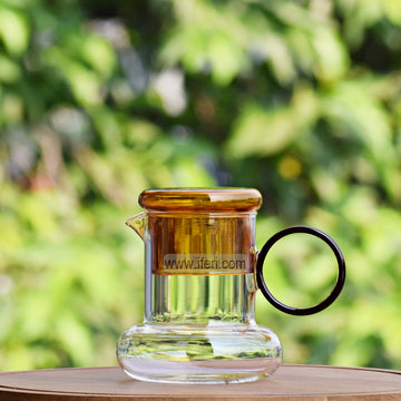 5.3 Inch Borosilicate Glass Tea Pot with Glass Lid ALV0174