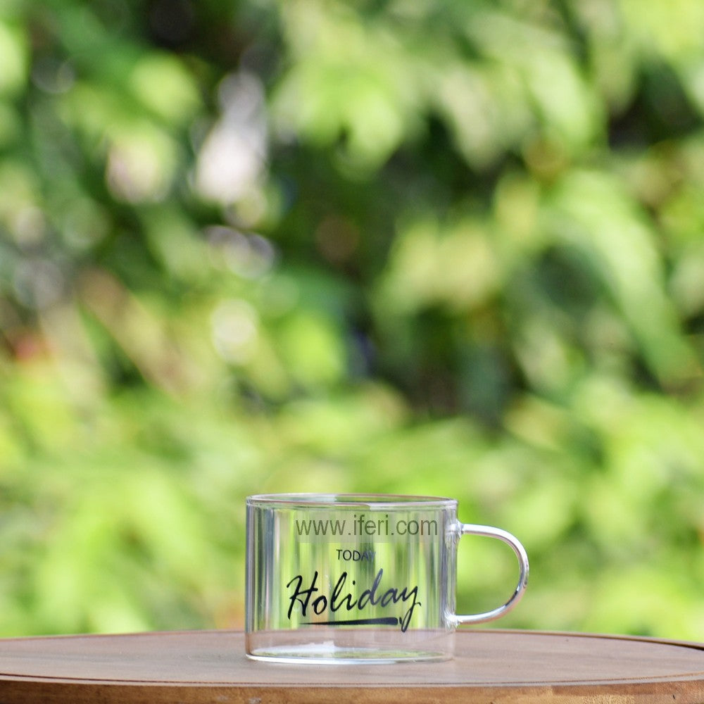 2.4 Inch Borosilicate Glass Coffee Mug ALV0180