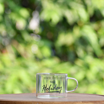 2.4 Inch Borosilicate Glass Coffee Mug ALV0180