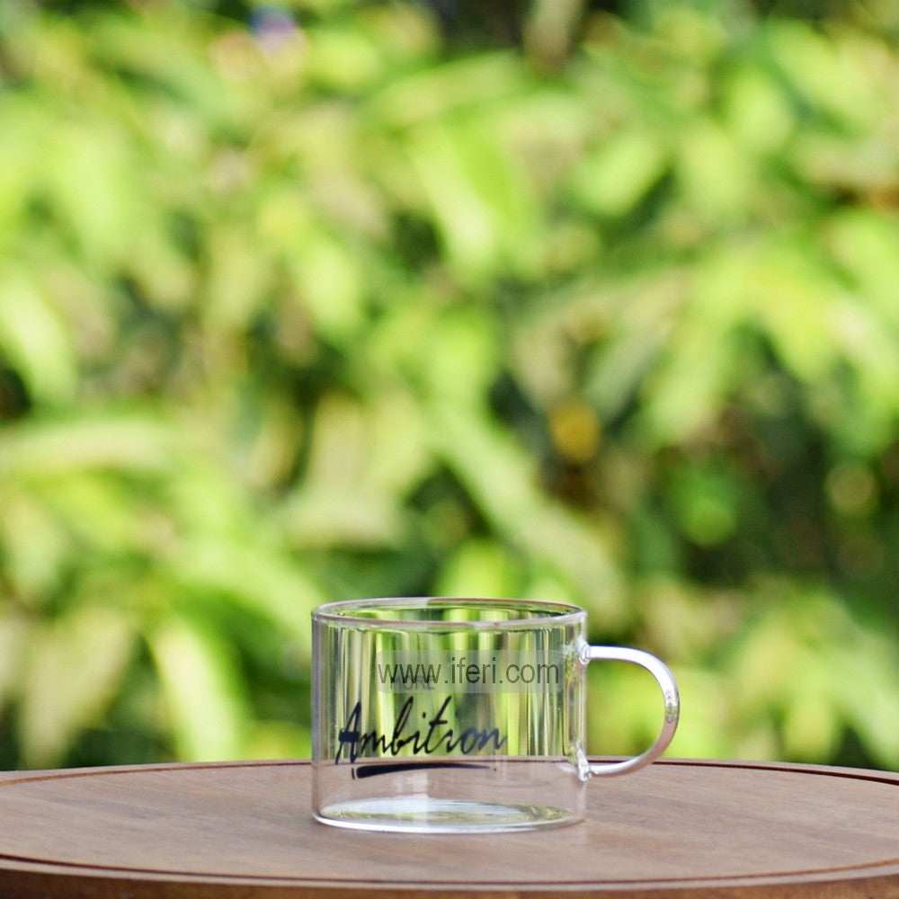 2.4 Inch Borosilicate Glass Coffee Mug ALV0182