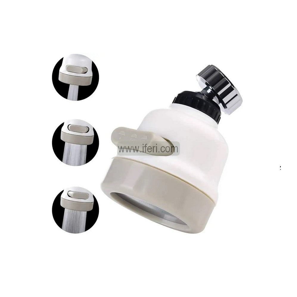 360° Swivel Faucet Aerator, Three-Speed Adjustment Splash-Proof Nozzle Household Tap Water Shower Water-Saving Rotating Filter AnZ019