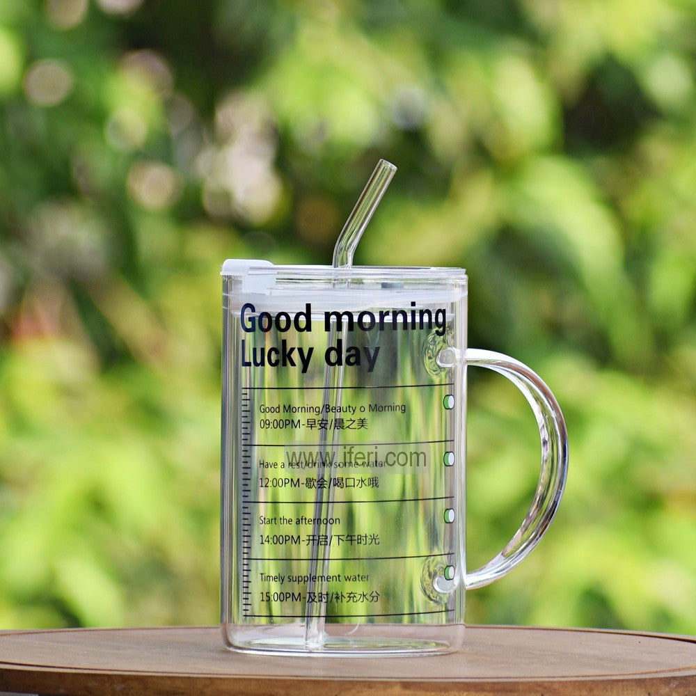 900ml Glass Juice Sipper Mug with Straw ALV0190