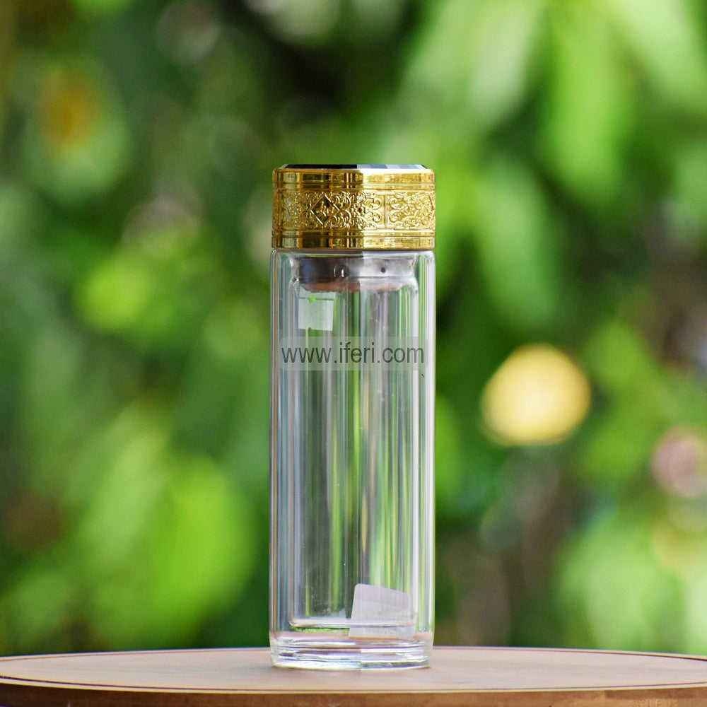 300ml Double Wall Glass Green Tea Bottle with Infuser RY3194