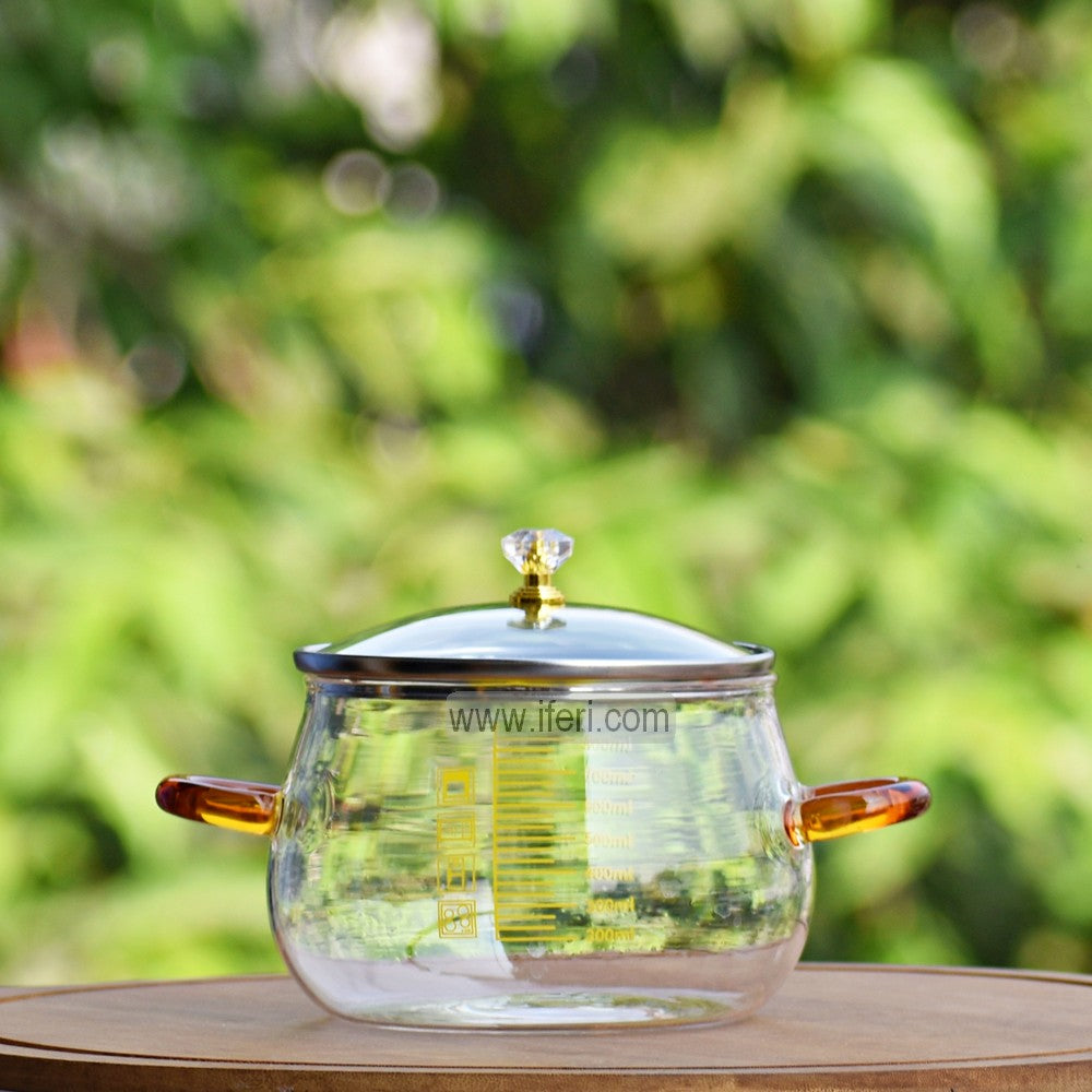 800ml Heat Resistant Borosilicate Glass Cooking Pot ALV0195