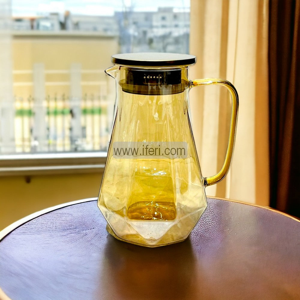 8 Inch Golden Borosilicate Glass Water Juice Jug FH2385