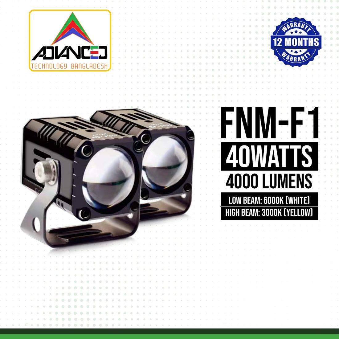 FNM-F1 PLUS LED Fog Light (2 pieces) for Bikes Price in Bangladesh