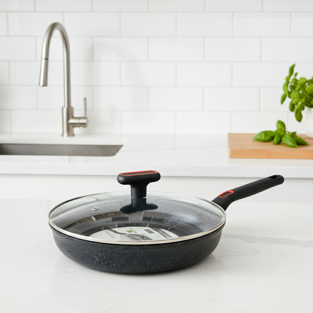 28cm Kiam Die Casting Non-stick Fry Pan with Lid BCG3591