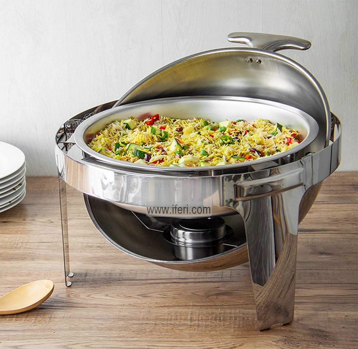 Banquet Chafing Dish Round Rolling-Top Chafing Dish with Glass Window EB7753