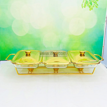 4.5 Ltr Golden Chafing Dish Food Warmer RY36897