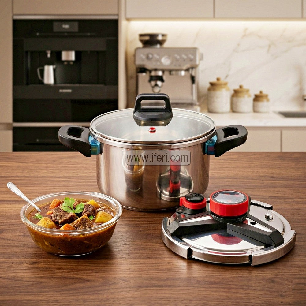 5 Liter Hi-Quality Stainless Steel Knob Type Pressure Cooker ALM6998