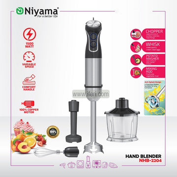 Niyama 1500W Hand Blender with Beater, Chopper & Potato Masher NHB-2204