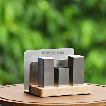 3 Pcs Metal Salt & Pepper Shaker / Salt Jar with Tissue Holder RY3213