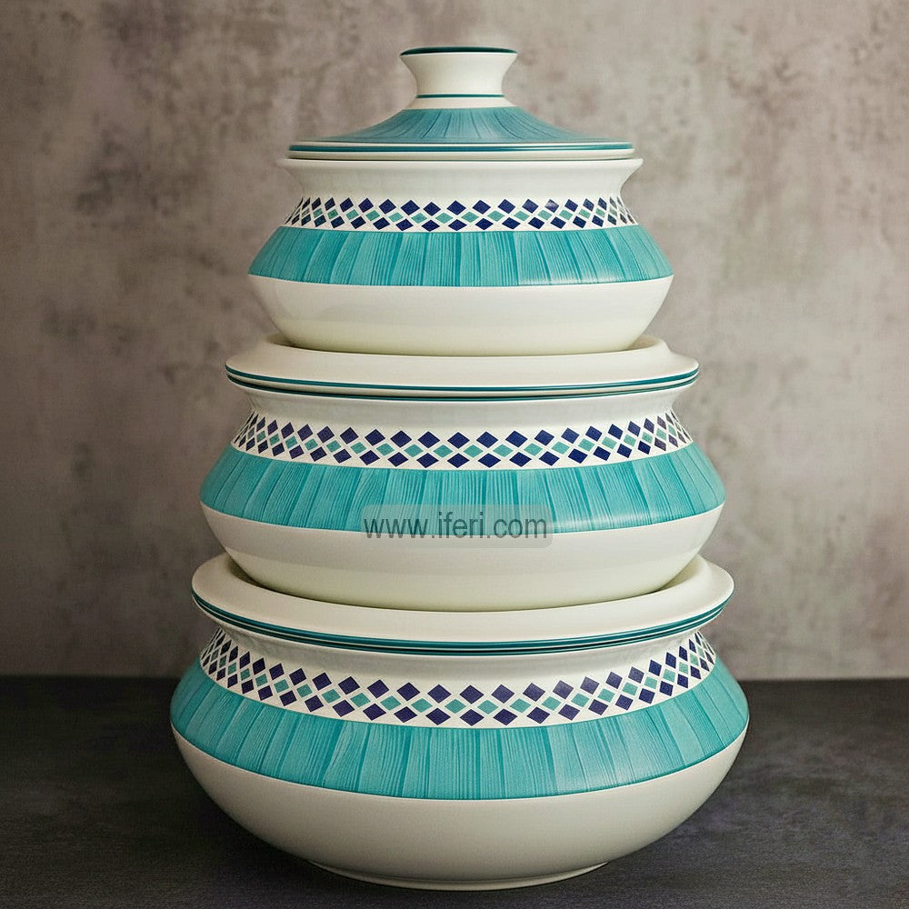 3 Pcs Ceramic Serving Handi / Dish with Lid CGA0217