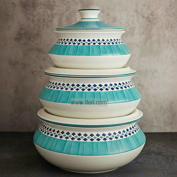 3 Pcs Ceramic Serving Handi / Dish with Lid CGA0217