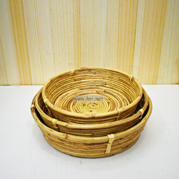3 pcs Round Bread and Roti Basket for Kitchen and Dining Serving ALF0983