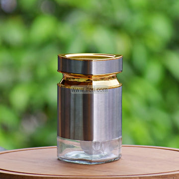 5.9 Inch Triangle Shape Airtight Glass Cookie Jar / Spice Jar ALP2237