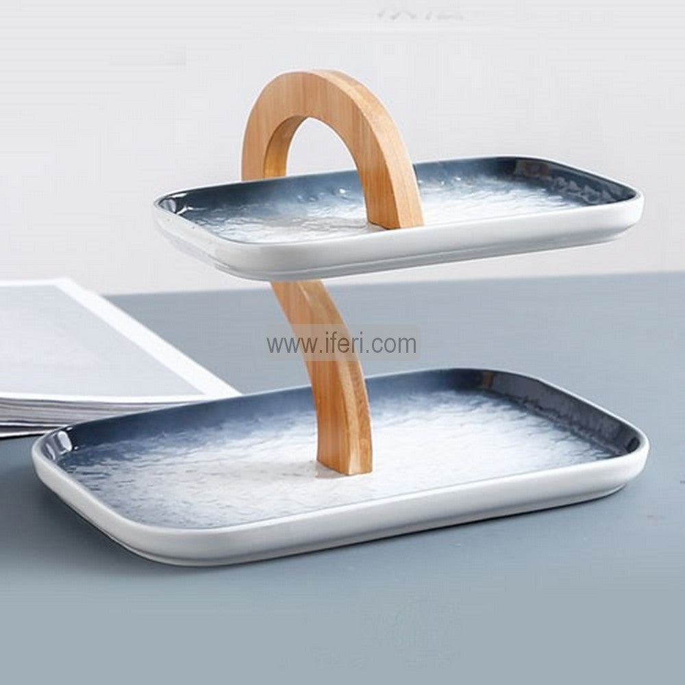 2 Tier Ceramic Cake, Dessert, Appetizer Serving Stand LB6241-1