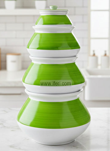 4 Pcs Ceramic Serving Handi / Dish with Lid CGA0250