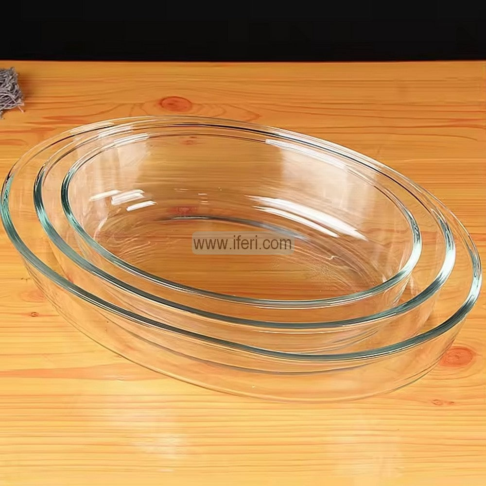 3 Pcs Oven Proof Tempered Glass Casserole Set KML4253