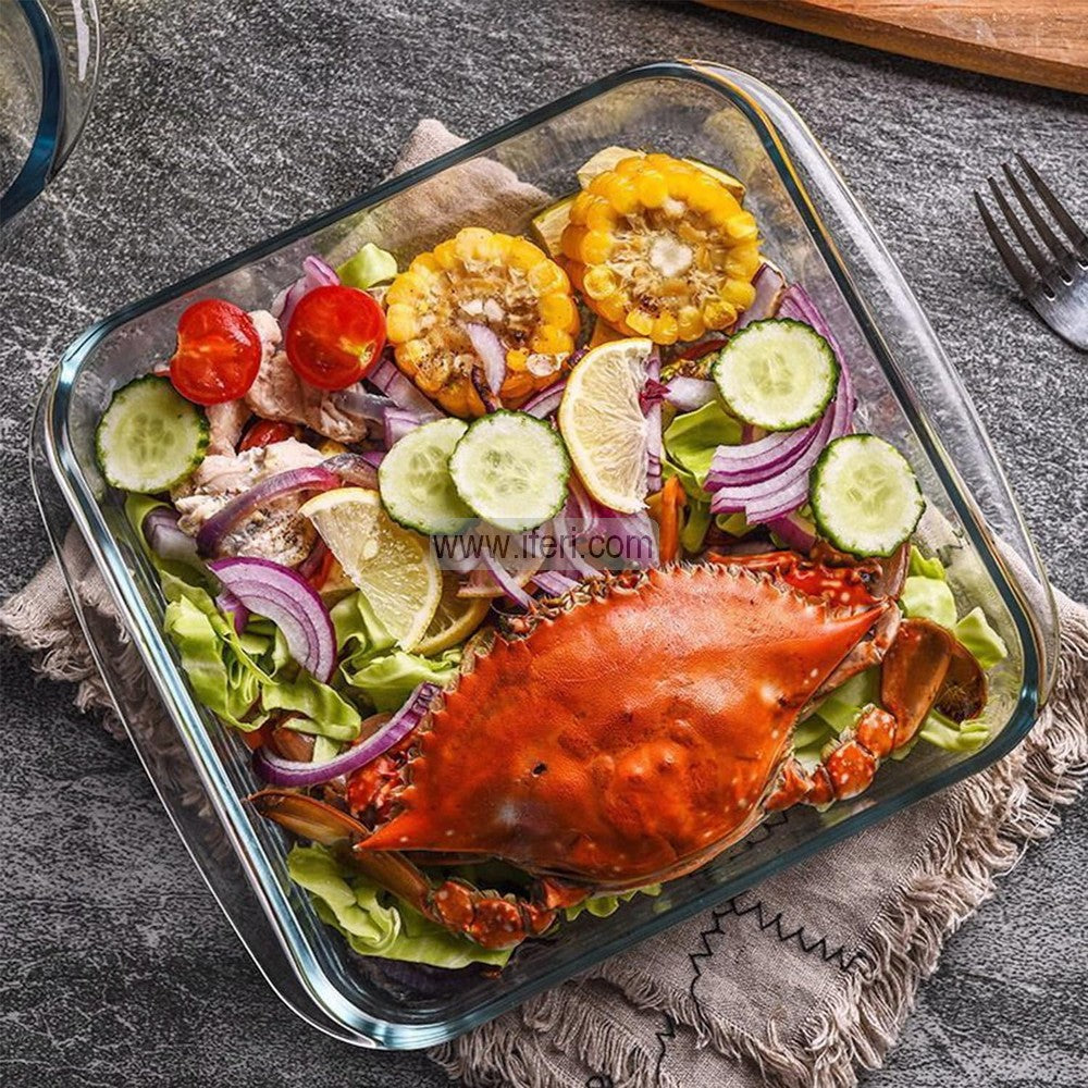 3 Pcs Oven Proof Tempered Glass Casserole Set KML4254