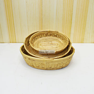 3 pcs Oval Bread and Roti Basket for Kitchen and Dining Serving ALF0988