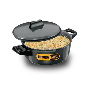 2 Liter Futura Hard Anodised Cook n Serve Saucepan, Coowkare with Hard Anodised Lid SRC001