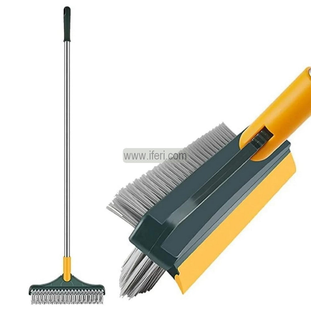 3 in 1 Adjustable V Shaped Cleaning Brush, Long Handle Scrub Brush with Squeegee AnZ002