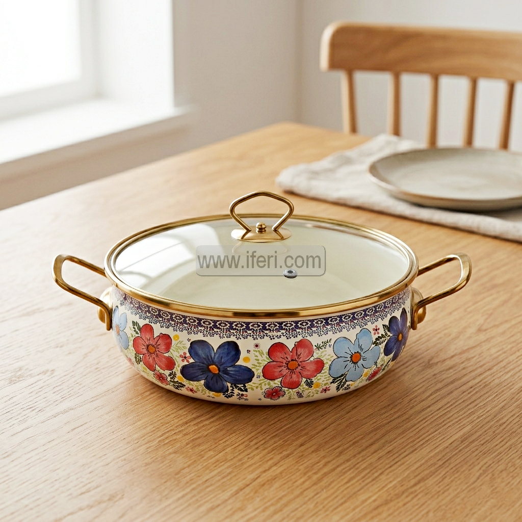 28cm Enamel Soup Pot, Stew Pot, Casserole, Cookware with Lid TG10893