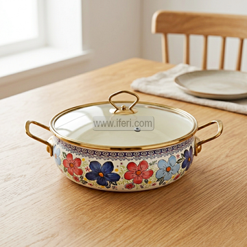 28cm Enamel Soup Pot, Stew Pot, Casserole, Cookware with Lid TG10893