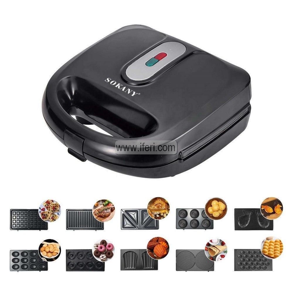 Sokany 750W 10 in 1 Donut Sandwich Waffle Maker SK-08021