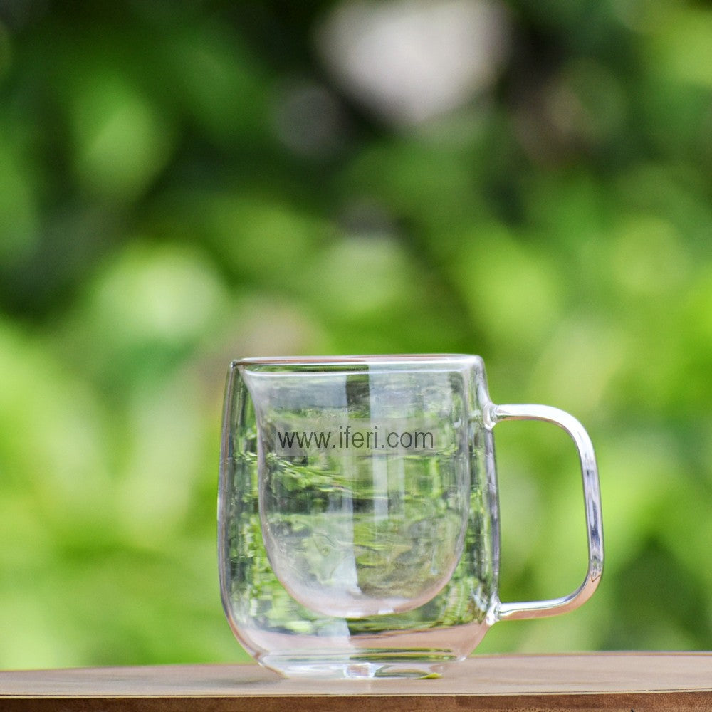 4 Inch Double Wall Borosilicate Glass Mug MT304
