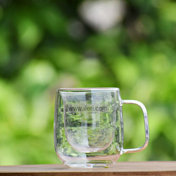 4 Inch Double Wall Borosilicate Glass Mug MT304