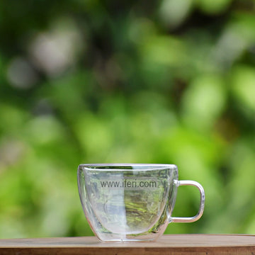 2.7 Inch Double Wall Borosilicate Glass Mug MT309