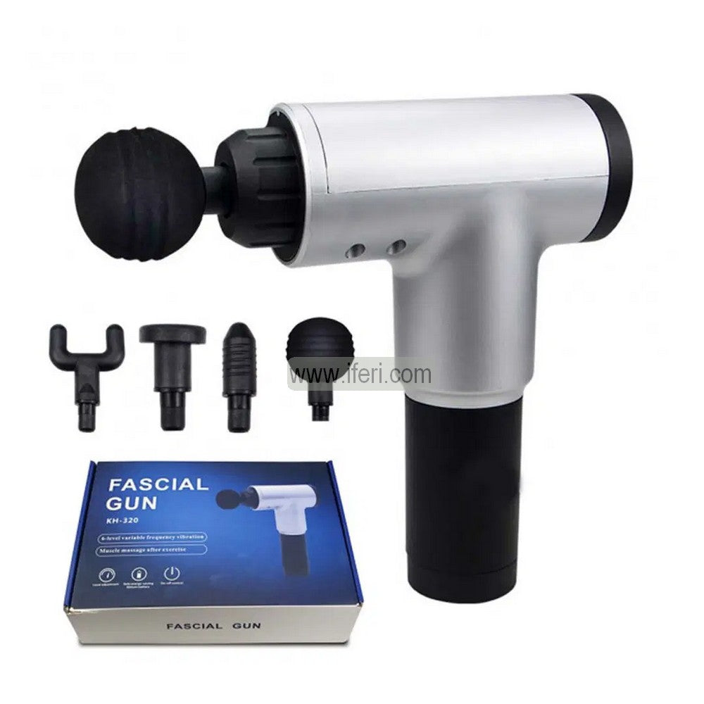 Portable Handheld Rechargeable Electric Fascial Gun, Massage Gun with 4 Detachable Heads KH-320