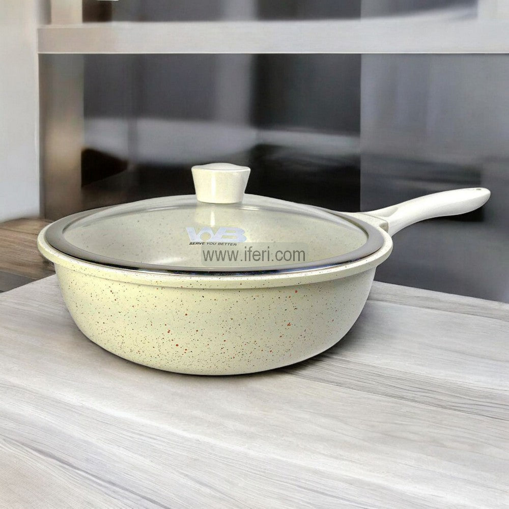 26cm Wellburg Non-Stick Deep Frying Pan with Lid WB032