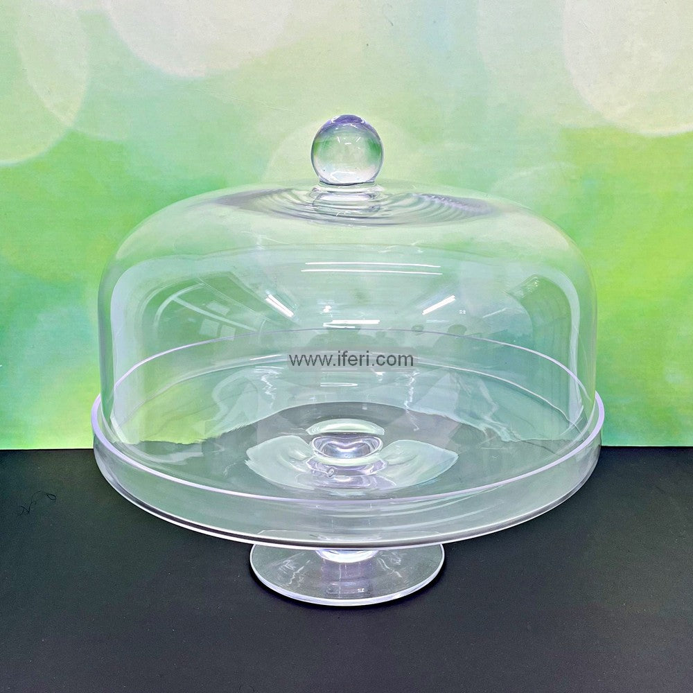 10 Inch Glass Cake Stand, Serving Platter Cake Plate, with Dome Shaped Cover RH0334