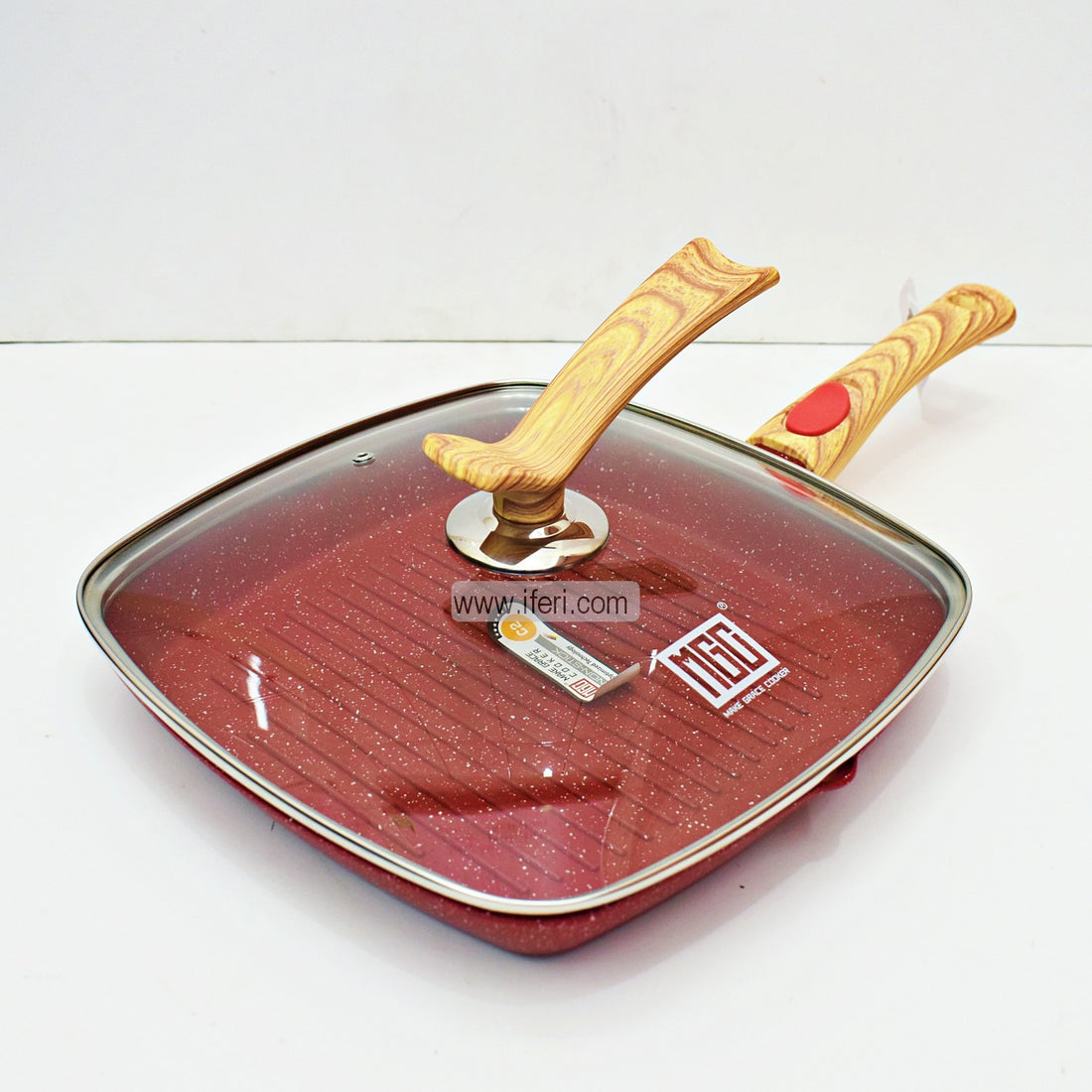 Buy Non-Stick Grill Frying Pan with Lid Online from iferi.com in Bangladesh