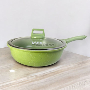 28cm Wellburg Non-Stick Deep Frying Pan with Lid WB033